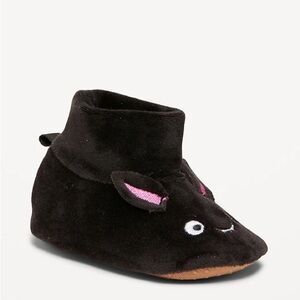 6-12 Months Baby Bat Velour Critter Slippers Infant Booties Halloween NEW NWT
